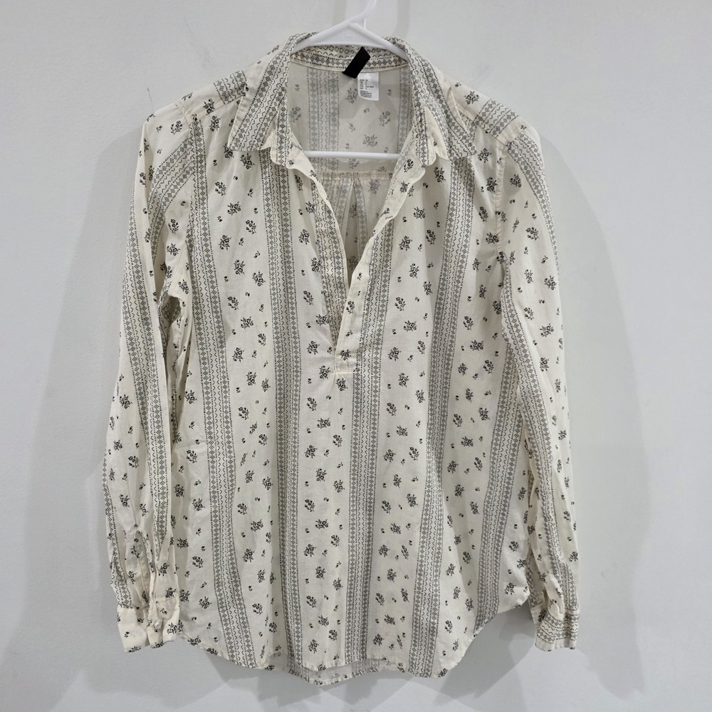 Womens Popover Top Size 2 Floral Boho Cottage Peasant Fairy‎